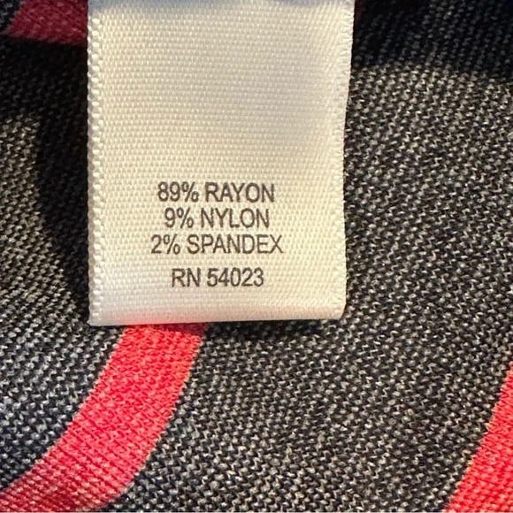 Banana Republic Red and Blue Stripe V-Neck Tank Zippered Dress Size 2 - Picture 9 of 11